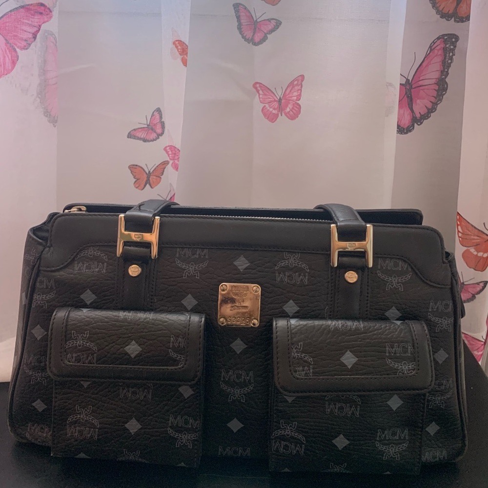 Mcm vintage black purse